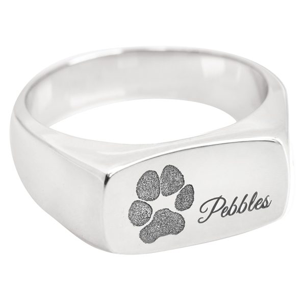 Actual Pet Print Rectangle Ring - Image 3