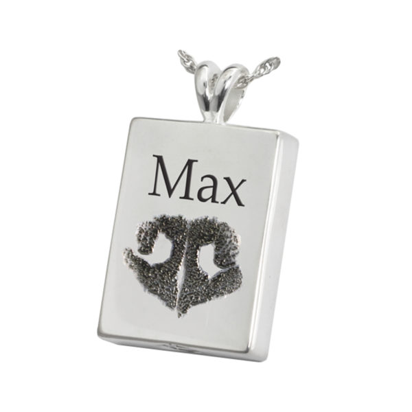 Actual Nose Print Pendant - Rectangle - Image 2