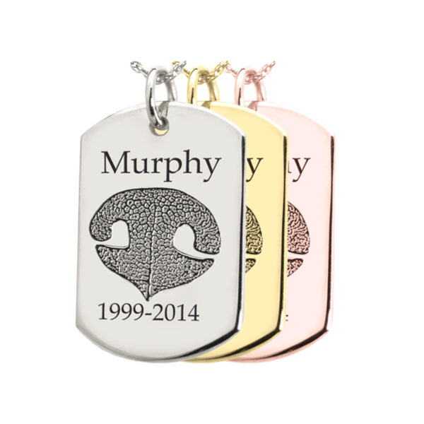 Actual Nose Print Pendant - Dog Tag