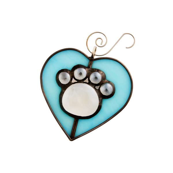 Stained Glass Paw Ornament