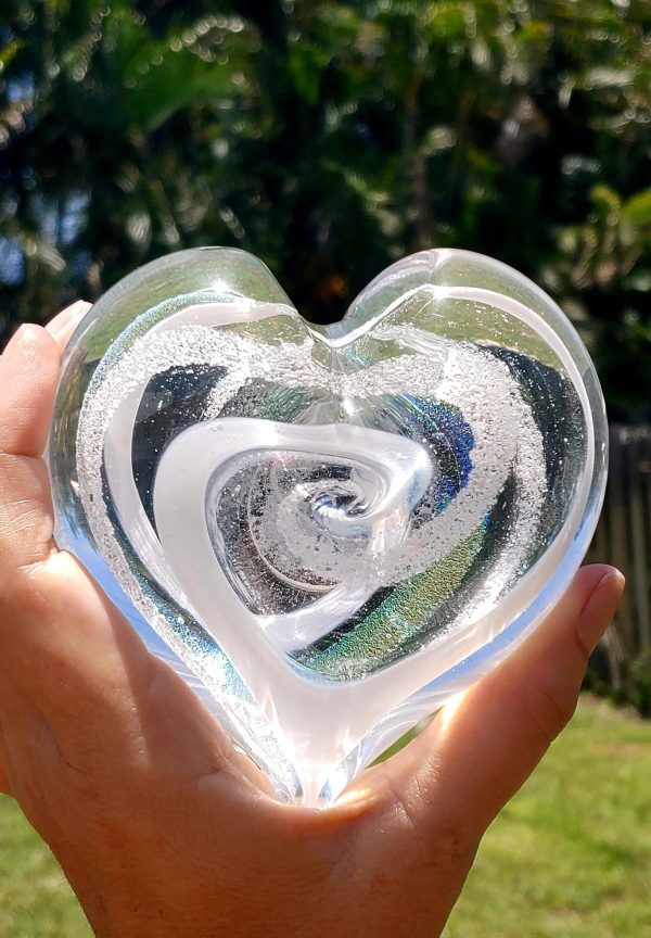Glass Memorial - Heart - Image 2